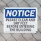 Signmission Please Clean And Dry Your Feet Before Entering, 10 in W x Rectangle, Plastic OS-2PACK-NS-P-710-L-17345 - alternate 7